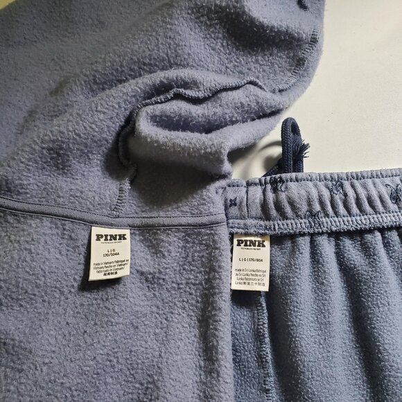 PINK Victoria´s Secret Crop Hoodie and Gym Pants Set Size Large - shipping incl. - Picture 5 of 16